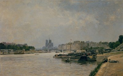 Die Seine vom Quai de la Rapée von Stanislas Victor Edouard Lepine